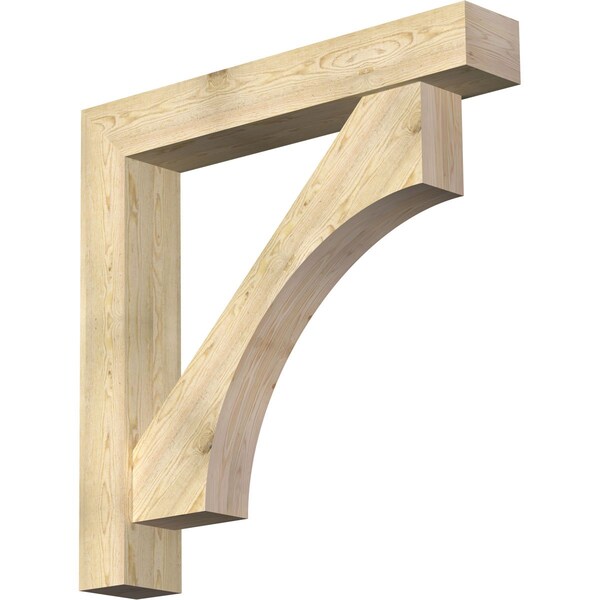 Ekena Millwork Westlake Block Rough Sawn Bracket w/ Offset Brace, Douglas Fir, 8"W x 48"D x 48"H BKT0806X48X48WTL05RDF - main